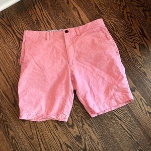 Red chambray banana republic shorts